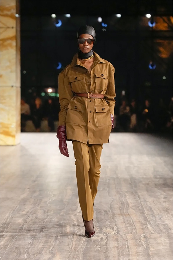 Prenda de abrigo marrón de Saint Laurent