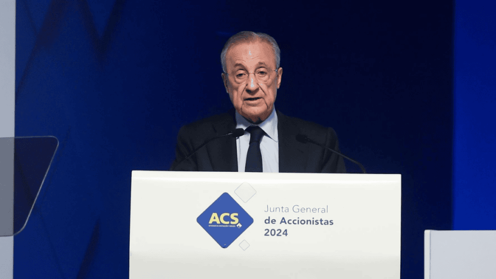 
Florentino Pérez, presidente de ACS, la última empresa en la que Criteria ha anunciado una inversión  (Gustavo Valiente - Europa Press).