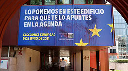 Vandalizan la sede del Parlamento Europeo en Madrid días antes de las elecciones
