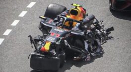 El escalofriante accidente de Checo Pérez en Mónaco: así quedó su coche tras el choque