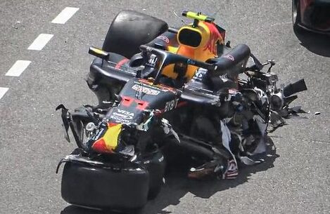 El escalofriante accidente de Checo Pérez en Mónaco: así quedó su coche tras el choque