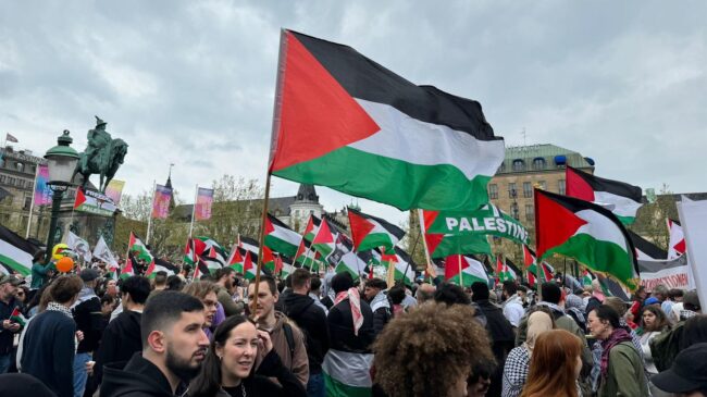 Protestas en Malmö (Suecia) a favor del boicot a Eurovisión por la participación de Israel