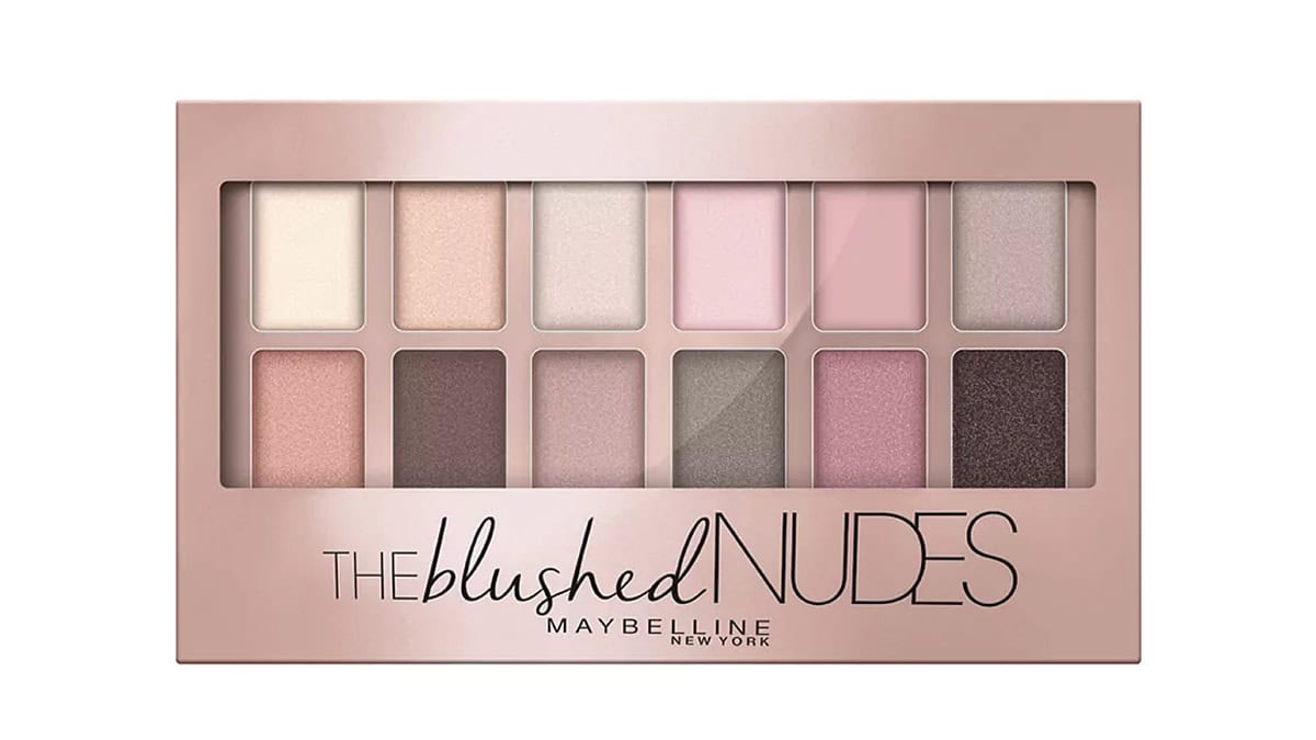 Paleta de sombras de maquillaje en tonos nude de Maybelline New York