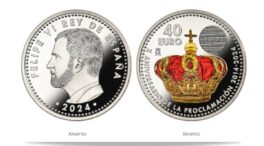 Así es la moneda de 40 euros con la cara de Felipe VI para el X aniversario de su coronación