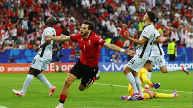 Georgia da la sorpresa ante Portugal y será el rival de España en octavos de la Eurocopa