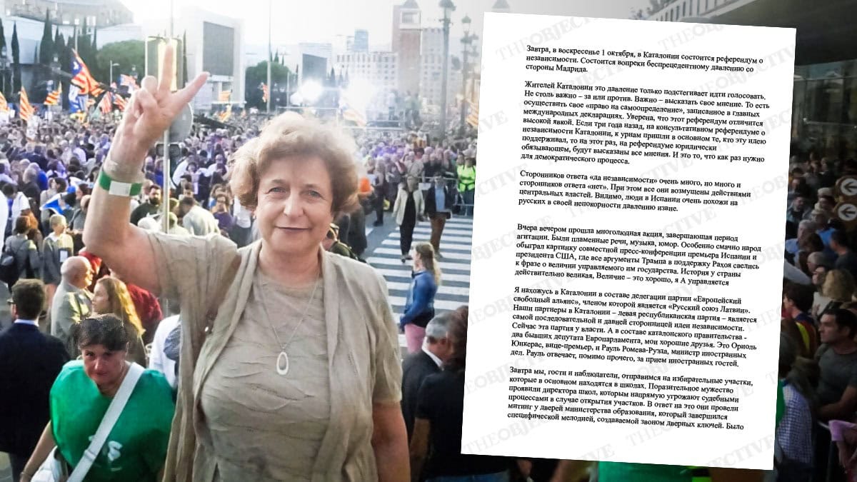 Los correos de Tatjana Zdanoka durante el ‘procés’: «Queda crear una República Catalana»
