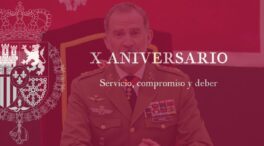 «Servicio, compromiso y deber», el emblema del décimo aniversario de la proclamación del Rey