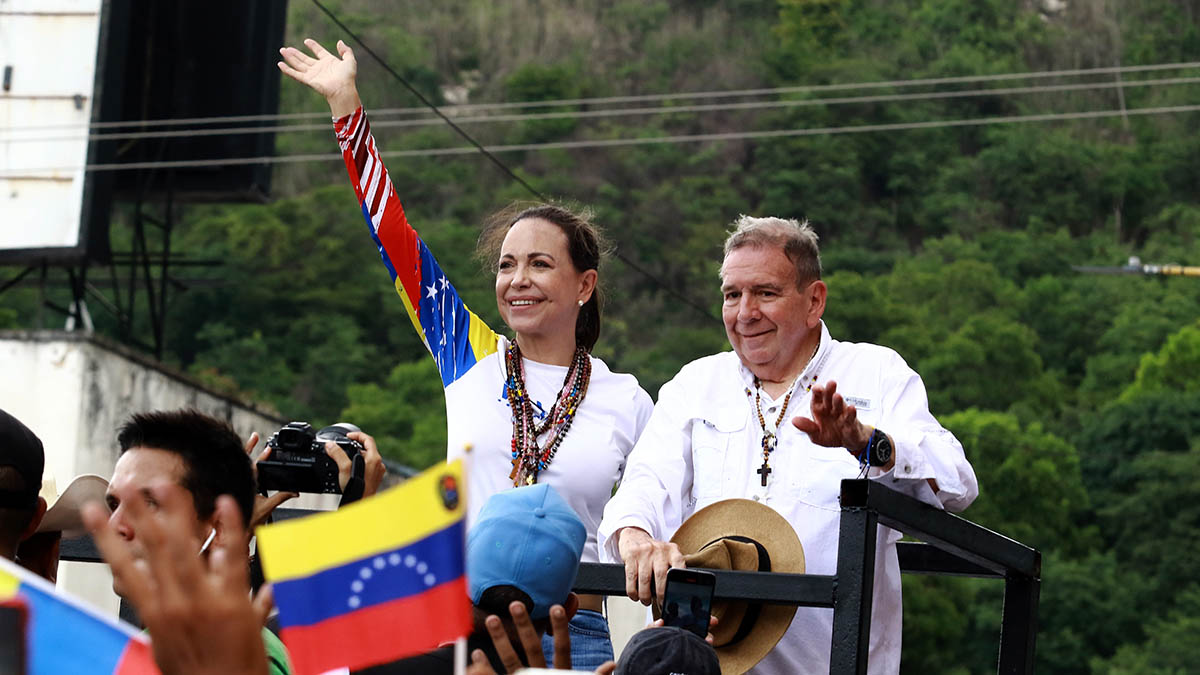 Machado asegura que su candidato, Edmundo González, es el presidente electo de Venezuela