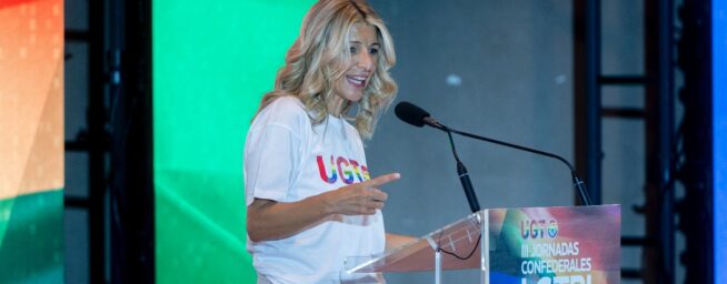 Yolanda Díaz culpa a Vodafone de hacer un ERE con beneficios aunque lleva años en pérdidas