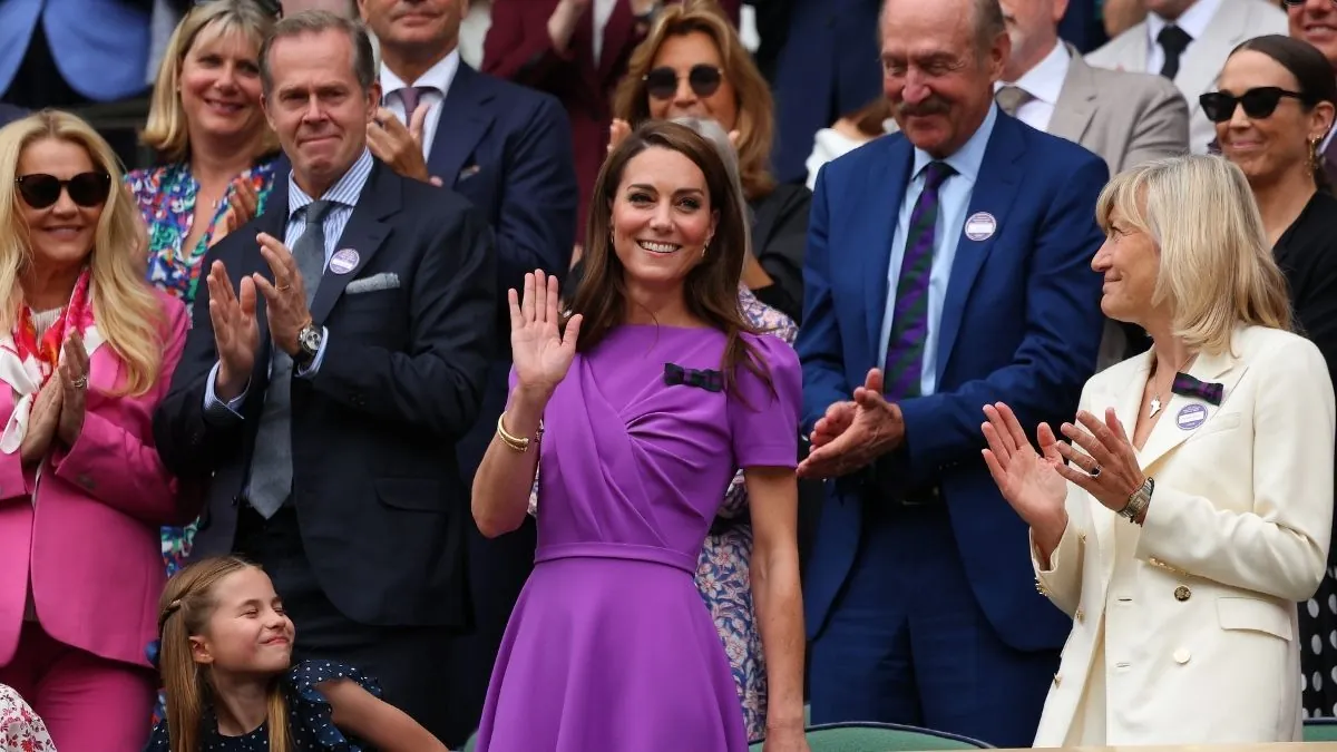 Kate Middleton deslumbra en la final de Wimbledon junto a la princesa Carlota