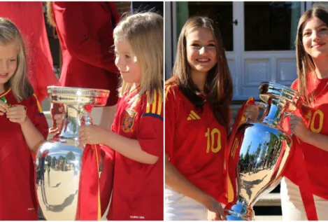 Leonor y Sofía, la misma foto 12 años después: los detalles sobre la recepción de la Eurocopa