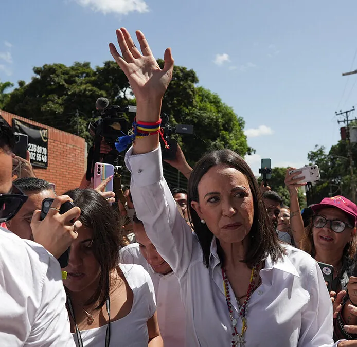 La opositora María Corina Machado expone «pruebas de fraude en Venezuela»