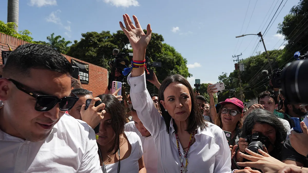 La opositora María Corina Machado expone pruebas de «fraude en Venezuela»