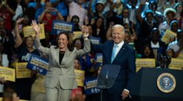 Biden alaba a Harris en su primer mitin juntos: «Será una extraordinaria presidenta»