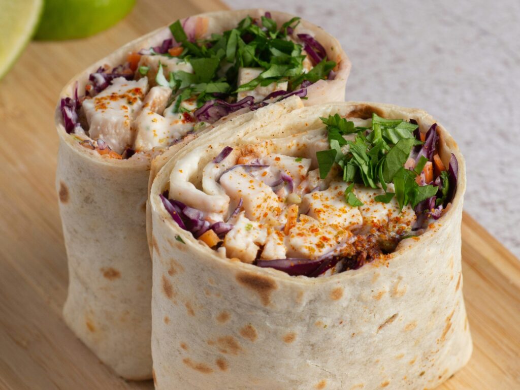 Wraps de pollo. 
Max Griss Unsplash 