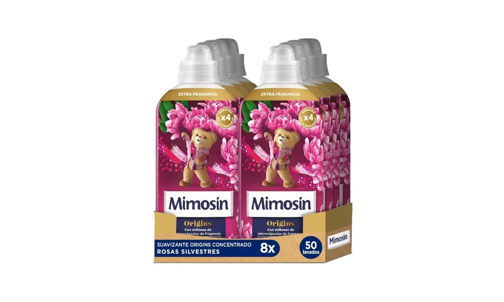 Pack de 8 suavizantes de ropa Rosas Silvestres de Mimosín