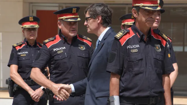 El sindicato mayoritario de Mossos agradece la visita de Illa porque los ánimos «están bajos»