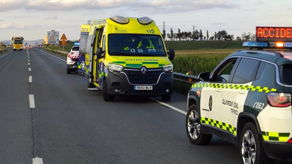 Detenido un conductor en Caparroso (Navarra) por darse a la fuga tras atropellar a dos ciclistas