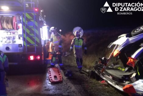 Muere un conductor tras salirse de la vía en la A-2306 entre Moyuela y Azuara (Zaragoza)