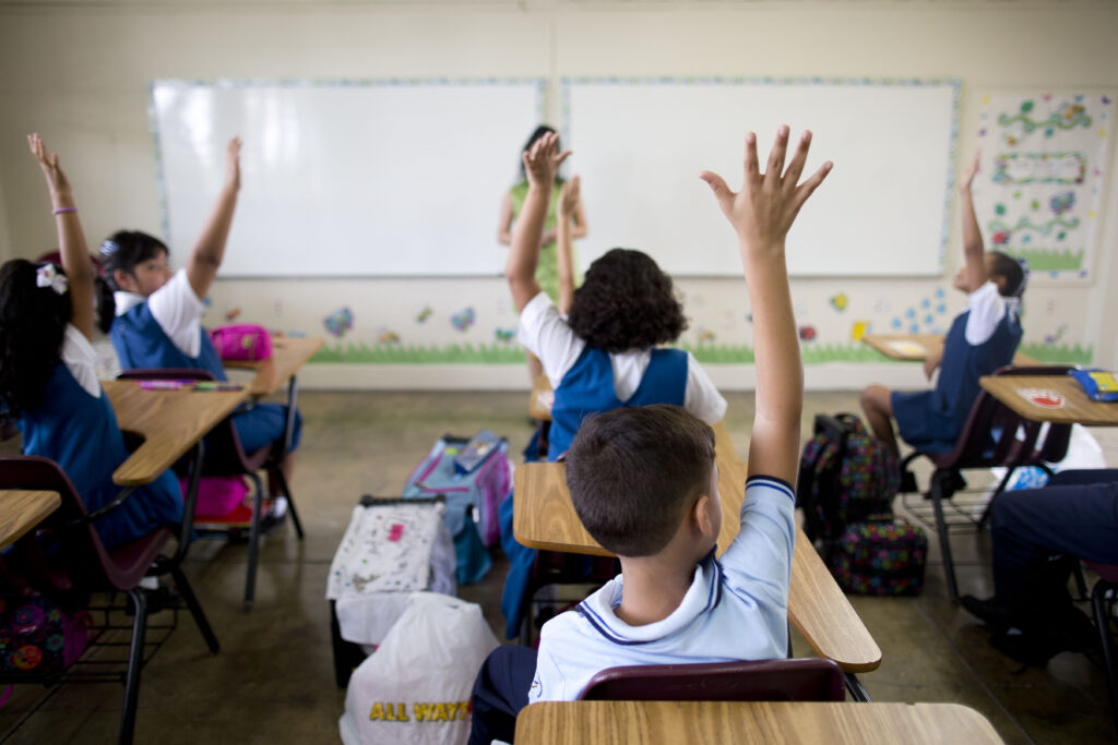 Niños en clase. 
Europa Press