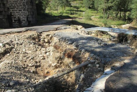 La Diputación de Huesca cifra en un millón de euros los daños por la DANA en las carreteras