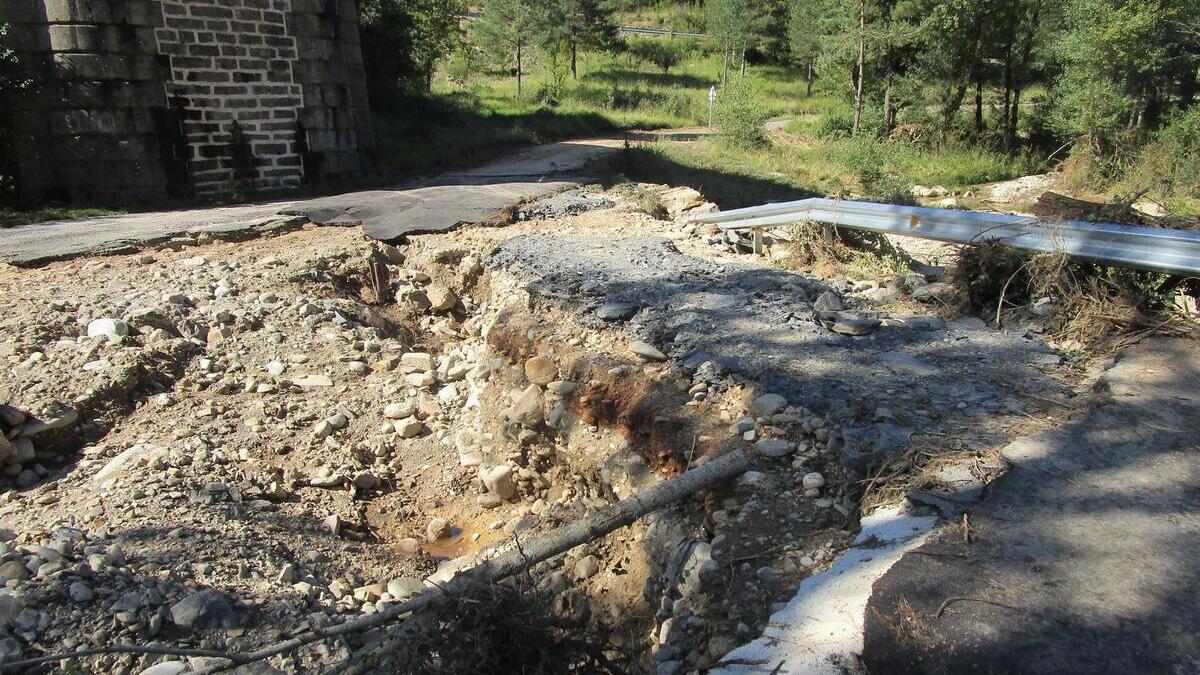 La Diputación de Huesca cifra en un millón de euros los daños por la DANA en las carreteras