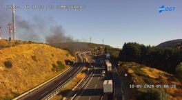 Muere un conductor tras incendiarse su furgoneta en el túnel de Somosierra (Madrid)