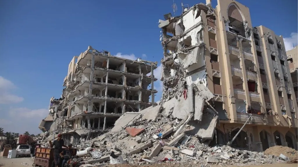 Edificios de Gaza destruidos.