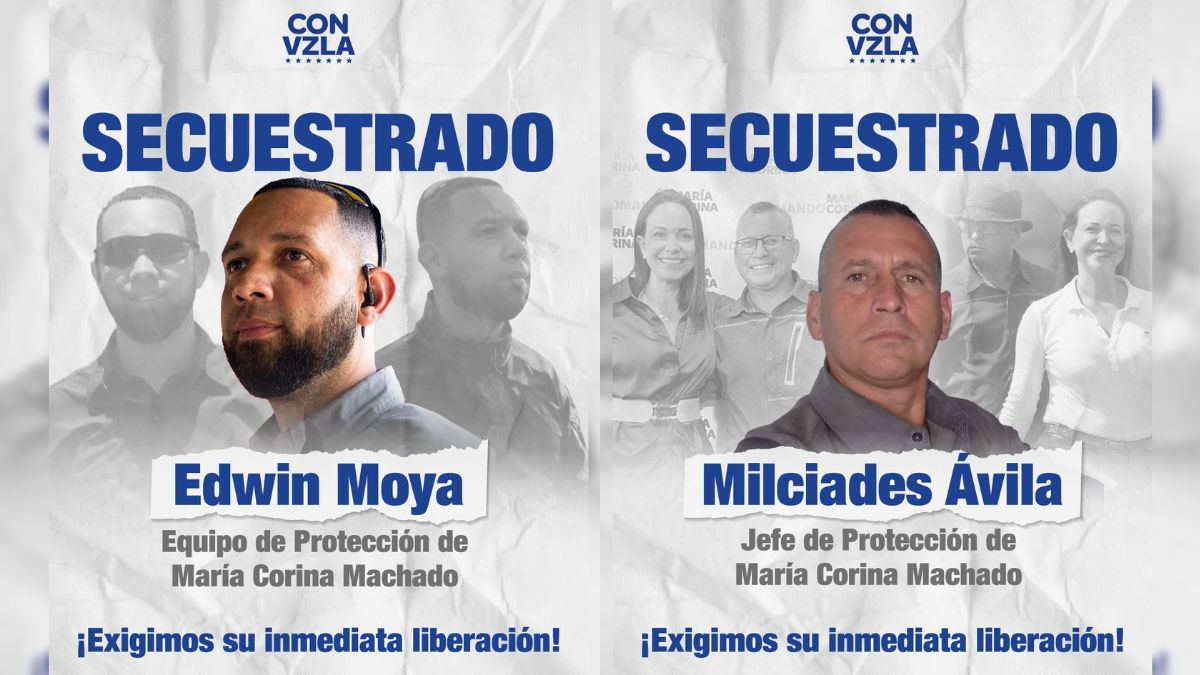 La oposición venezolana denuncia la detención de dos escoltas de María Corina Machado