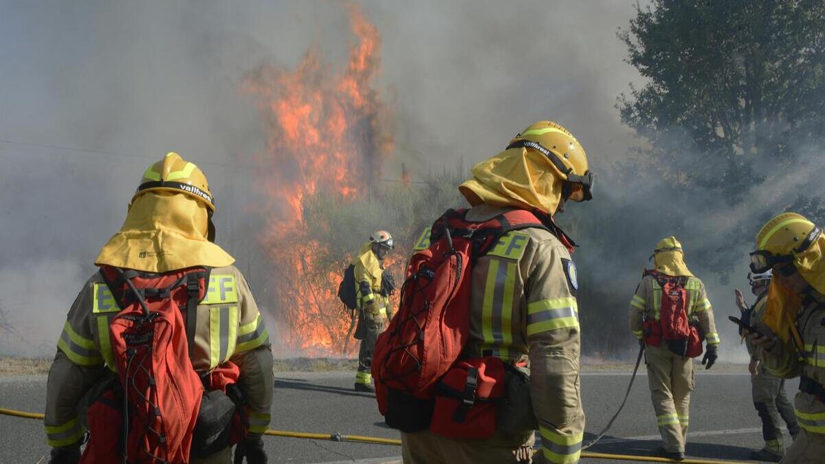 Las llamas de otro incendio activo en La Gudiña (Orense) calcinan más de 20 hectáreas