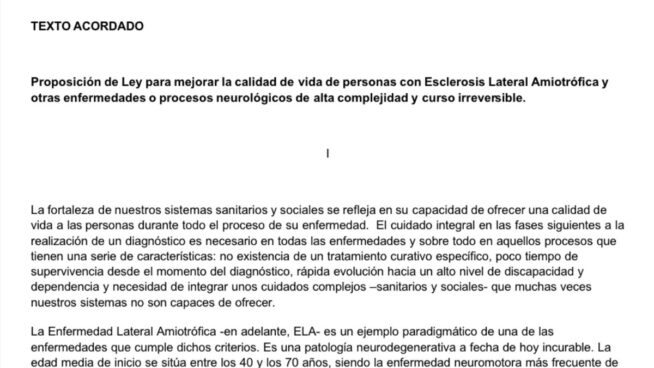 Lea aquí el texto completo del acuerdo entre PP y PSOE sobre la ley de ELA