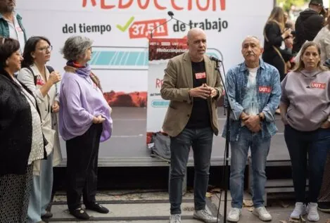 Un millar de trabajadores se manifiestan ante la CEOE en defensa de la reducción de jornada