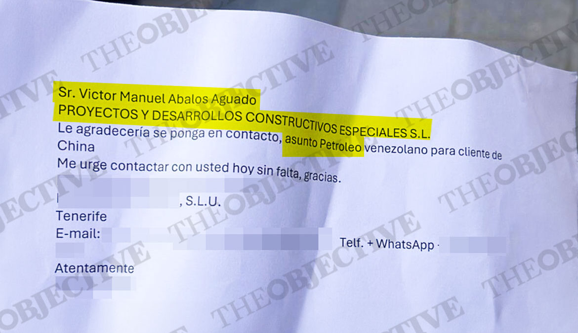 Un empresario envió a casa de Ábalos un aviso para su hijo mayor: «Urge: petróleo venezolano»