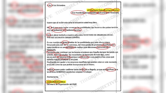 Ábalos invitó a Delcy con una carta que tenía 27 faltas de ortografía: «Cuando sea embestido...»