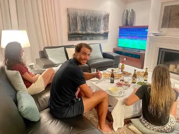 Rafa Nadal en su casa de Mallorca. Redes sociales