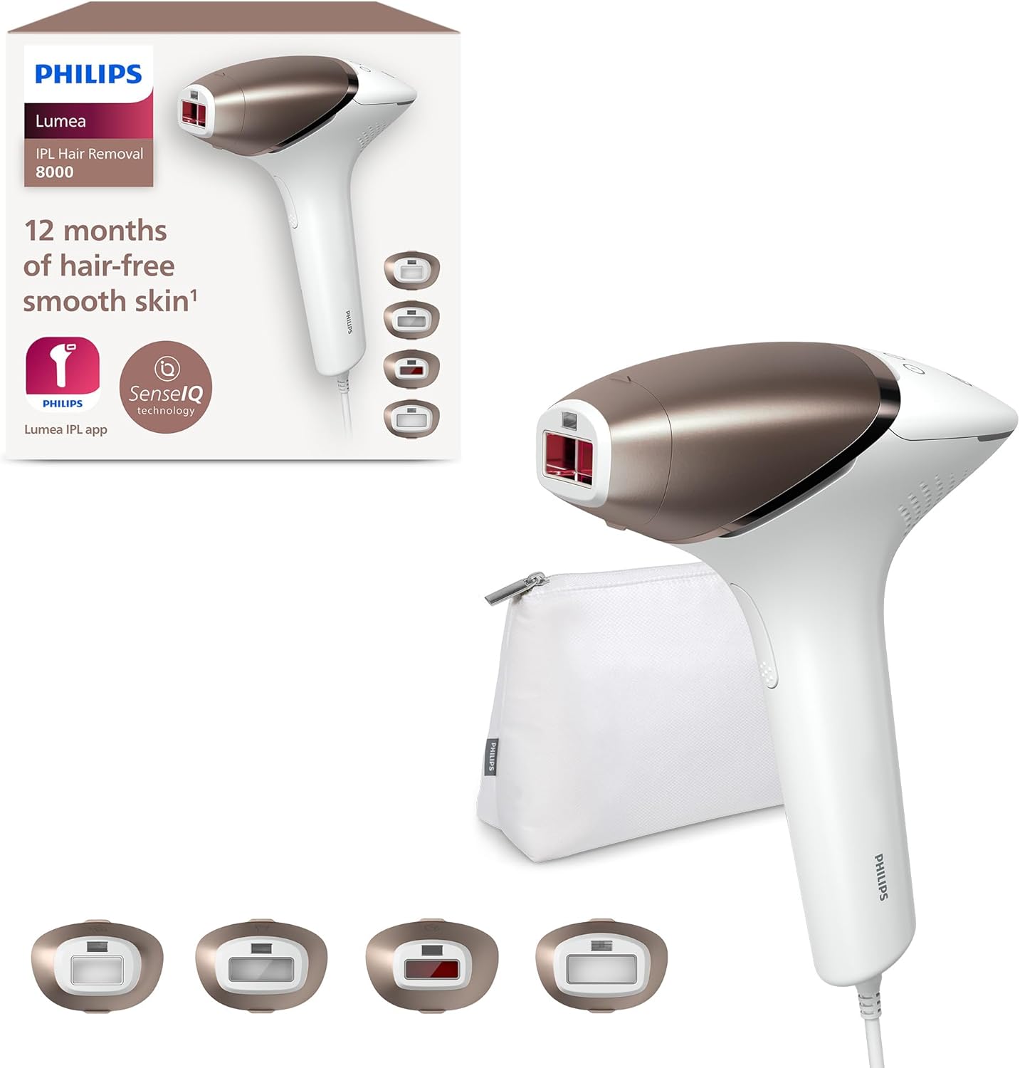 Depiladora de luz pulsada Philips Lumea Serie 8000 BRI948