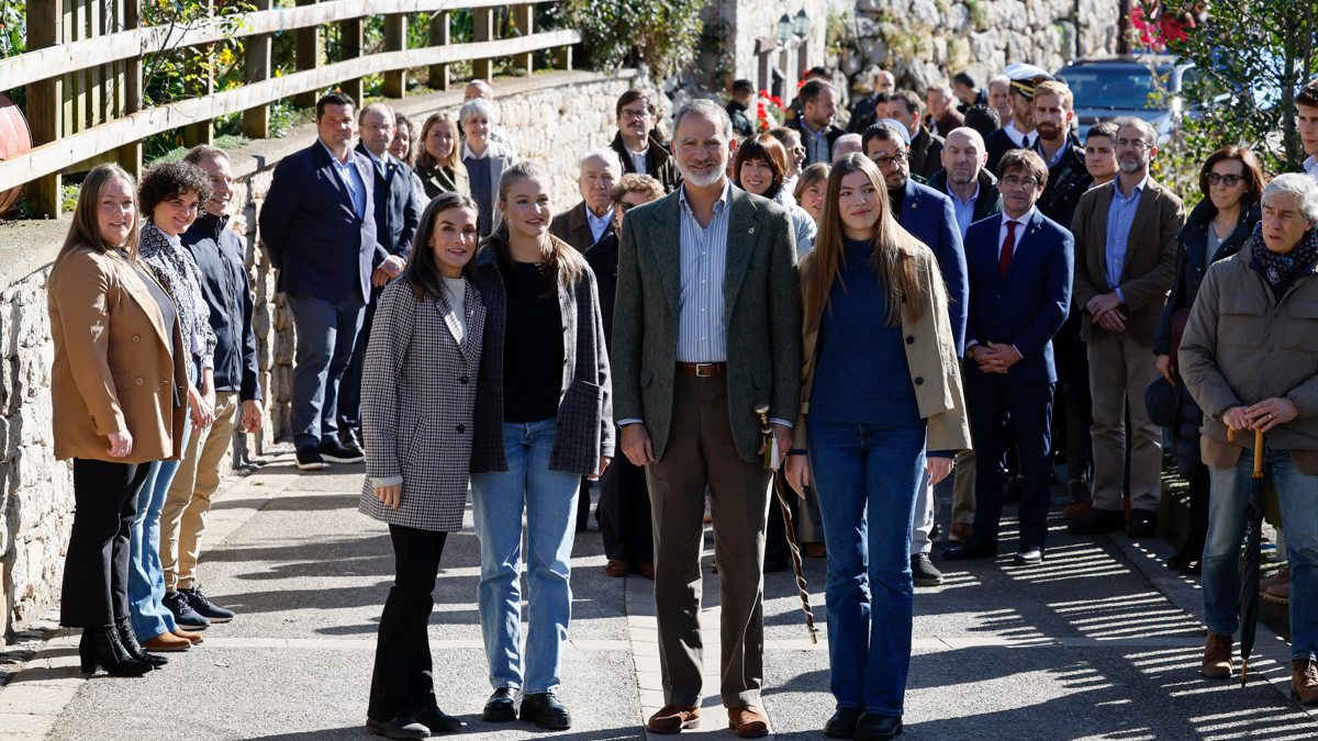 La familia real visita Sotres en el corazón de los Picos de Europa, pueblo ejemplar 2024