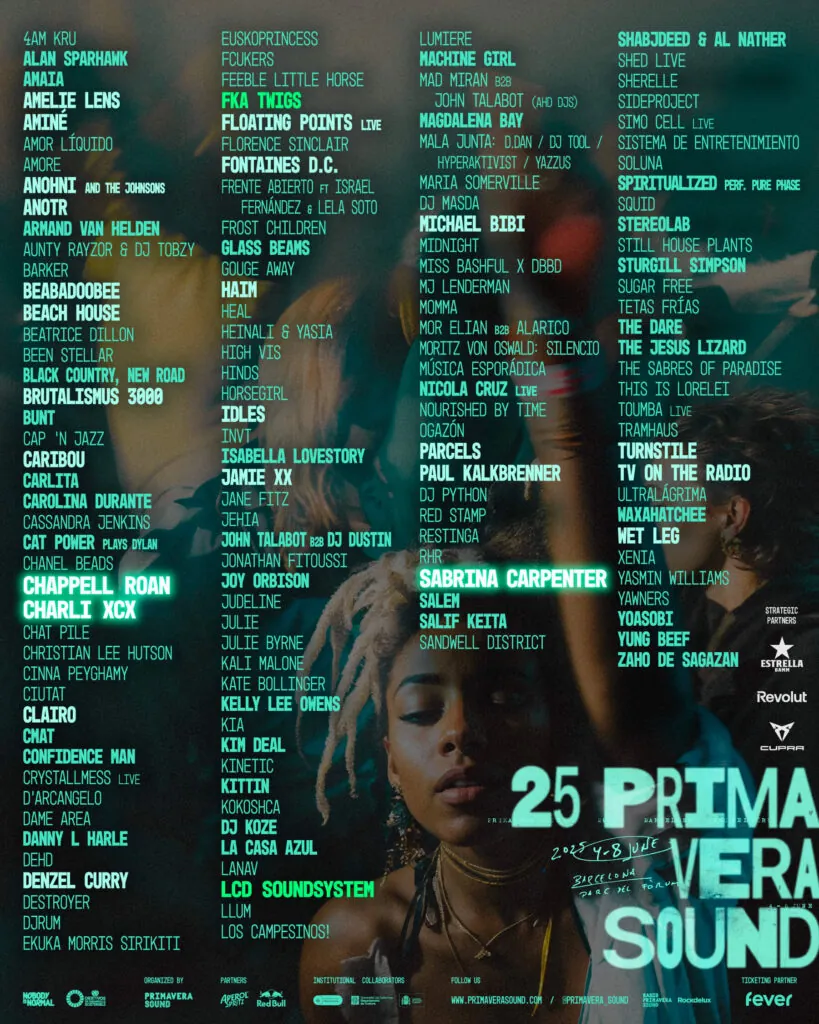 Cartel del Primavera Sound 2025