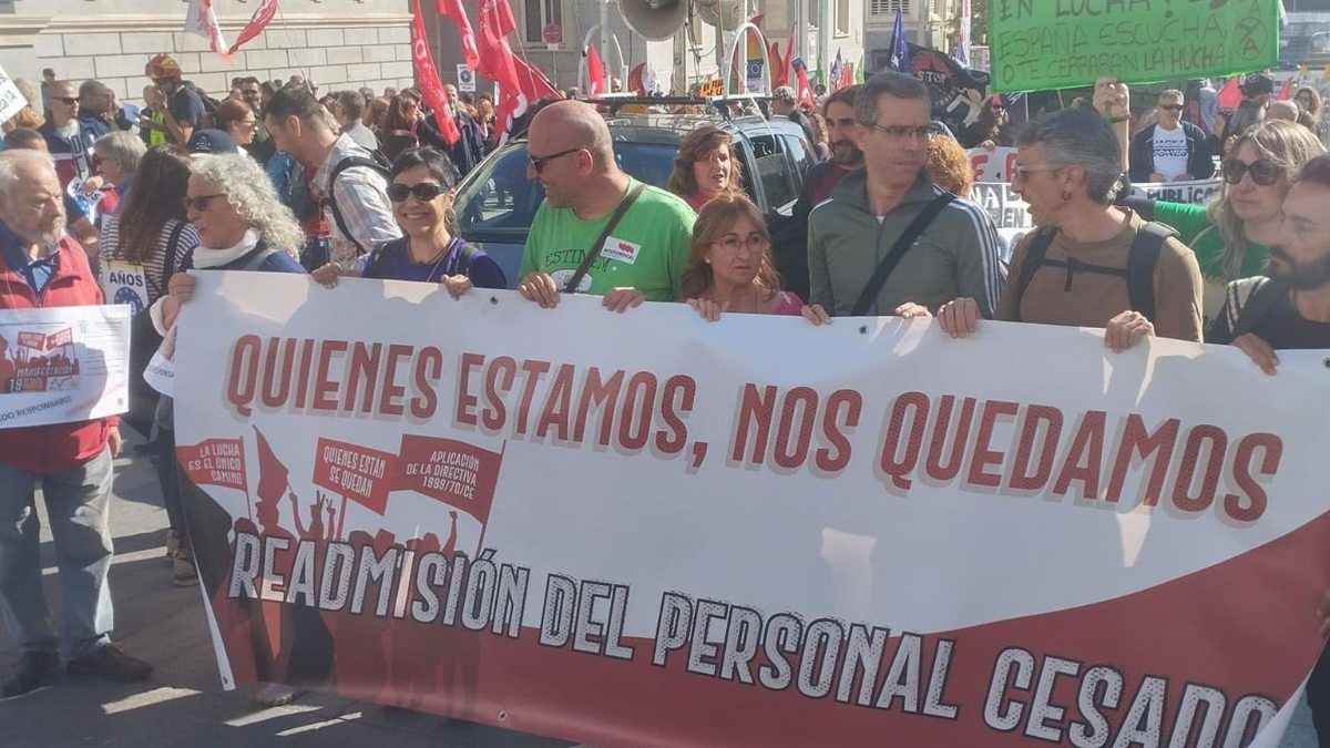 Una protesta en Madrid pide atajar la temporalidad en el empleo público