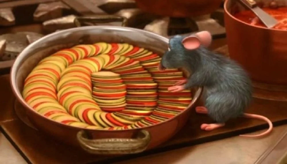 El chef Remy de la película 'Ratatouille': damiselas en apuros