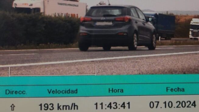 Denunciada una mujer en Tudela (Navarra) por conducir a 193 km/h y dar positivo en drogas