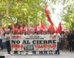 Cientos de manifestantes protestan contra el cierre de Bimbo en Valladolid