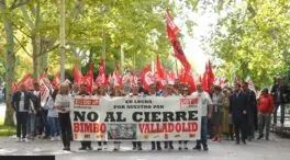 Cientos de manifestantes protestan contra el cierre de Bimbo en Valladolid