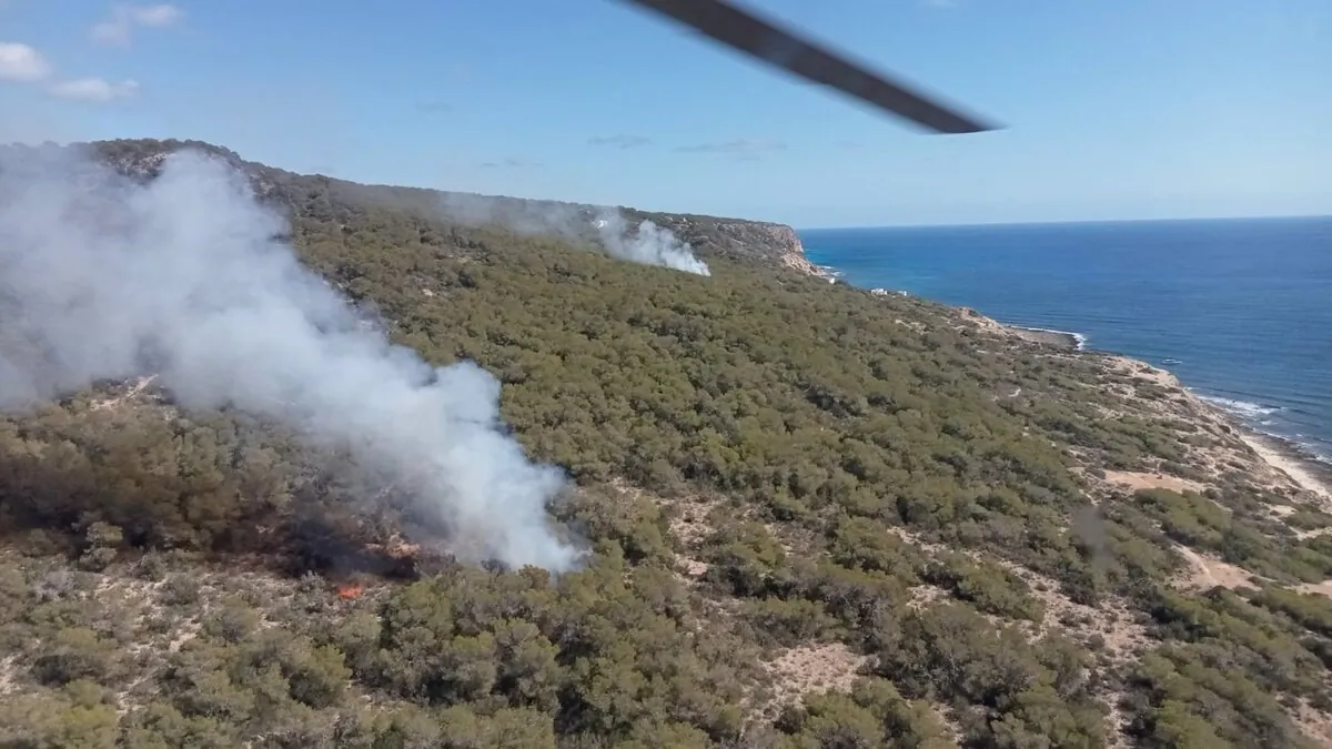 Extinguido el incendio forestal con dos focos en la Mola de Formentera