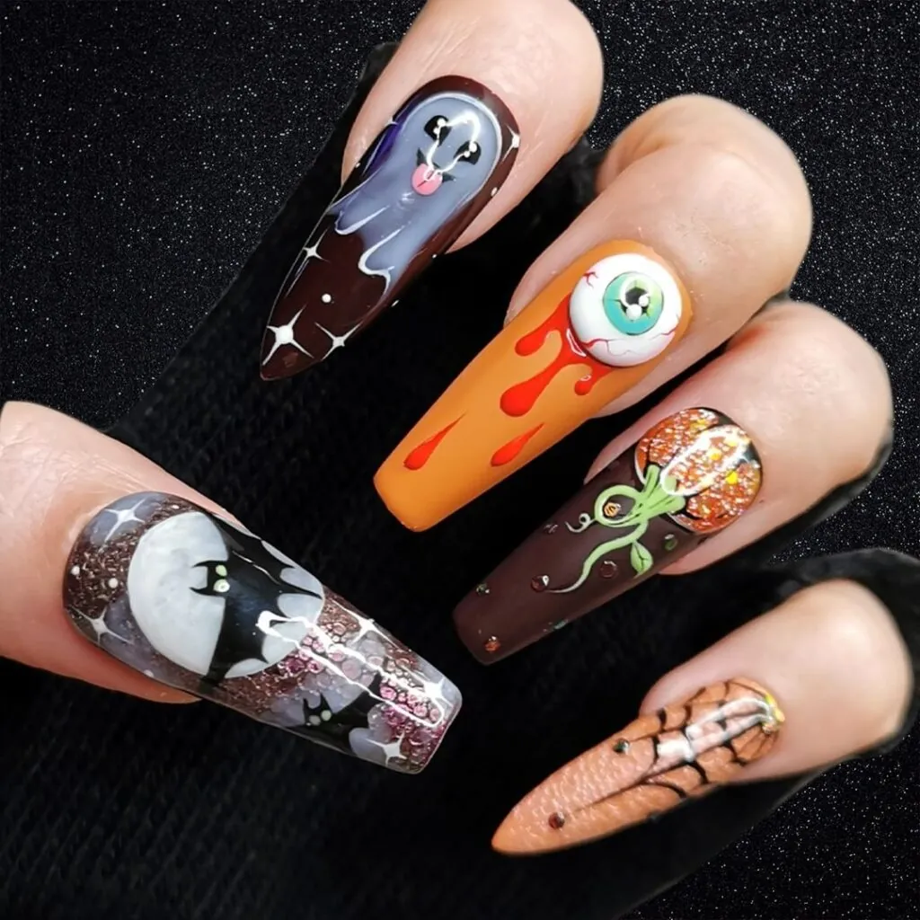 Manicuras especiales para Halloween. (Fuente: Upsala Cosmetics)