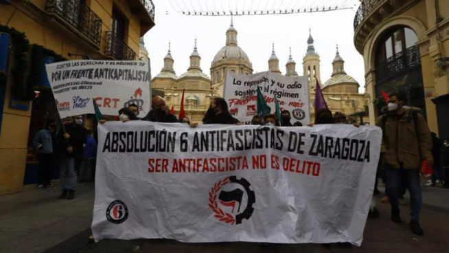 Sindicatos y manifestantes exigirán de nuevo este sábado el indulto a los 'seis de Zaragoza'