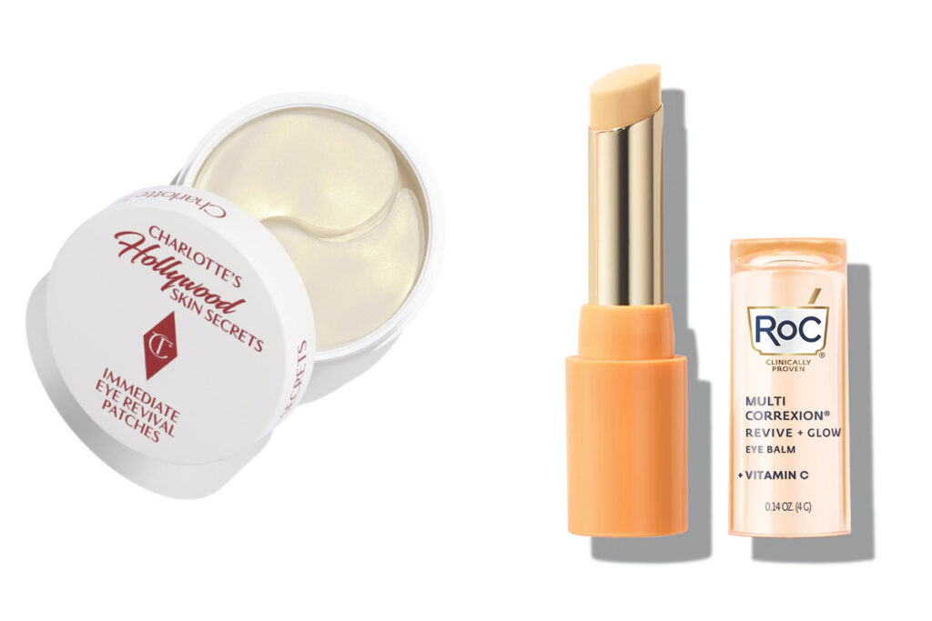 CHARLOTTE TILBURY Parches revitalizantes // ROC SKINCARE Contorno de ojos Multi Correxion Revive