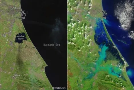 De la sequía de 2023 a la DANA de 2024: las imágenes por satélite de la tragedia de Valencia
