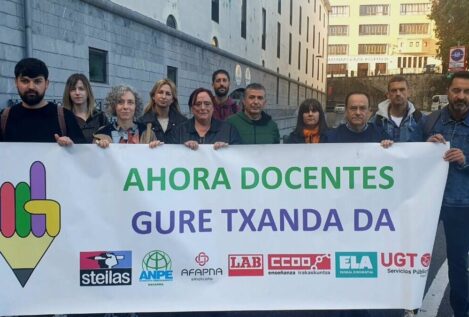 Los sindicatos de Educación registran la huelga y acusan a Chivite de «dejación de funciones»
