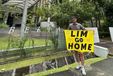 Retenidos dos valencianos de luna de miel en Singapur por protestar contra Peter Lim